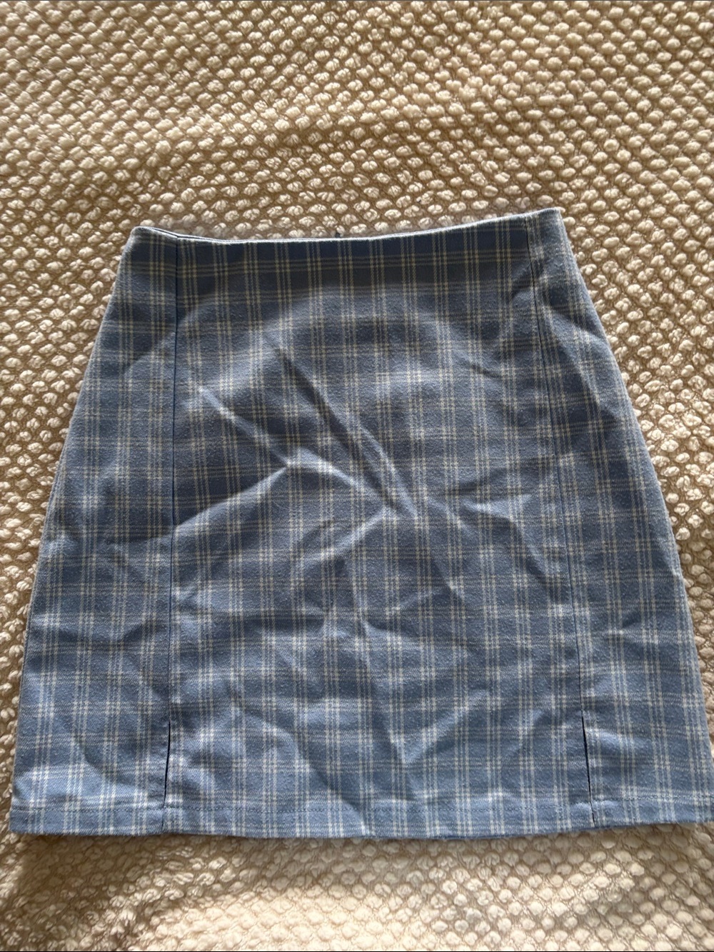 Brandy Melville Blue Plaid Pencil Skirt